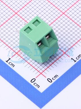 JL102-35002G01螺钉式接线端子3.5mm 1x2P直插绿色