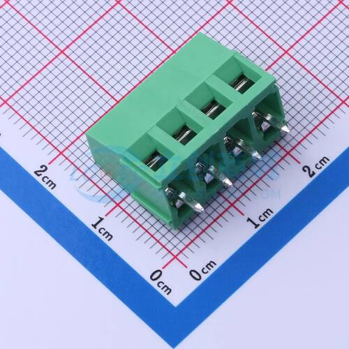 MX128-5.0-04P-GN01-Cu-Y-A螺钉式接线端子5mm 1x4P直插绿色