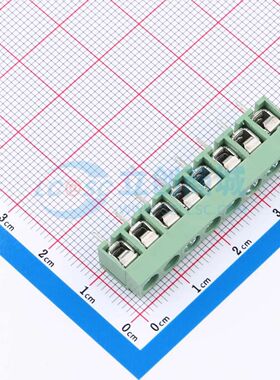 ZX-DG26V-5.0-8P5螺钉式接线端子5mm 1x8P直插绿色