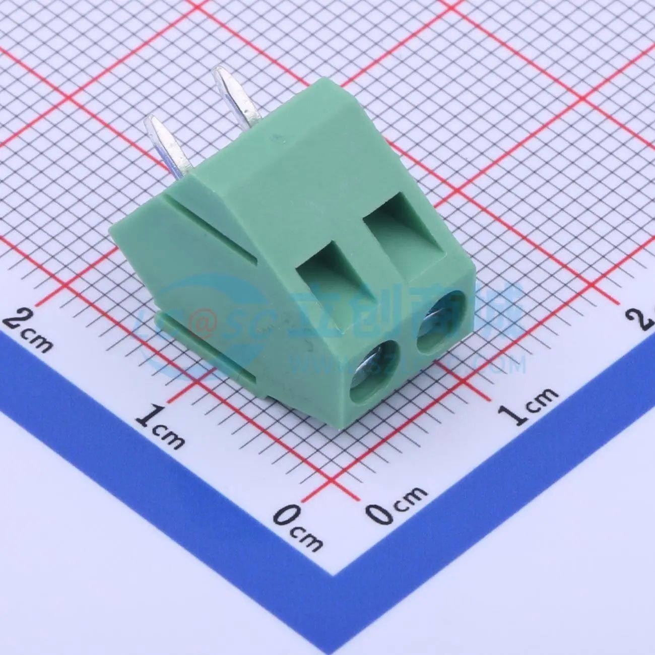 DB103-5.08-2P-GN-S螺钉式接线端子5.08mm 1x2P直插绿色