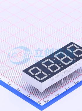 4位0.56英寸黄色数码管 共阴极SLRR0564DY2C4BD-6.3可开票