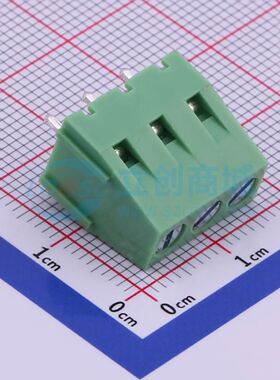 XY128V-A-5.0-3P螺钉式接线端子5mm 1x3P直插绿色