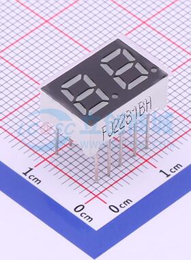 2位0.28英寸红色数码管 共阳极LED数码管FJ2281BH 纯红可开票