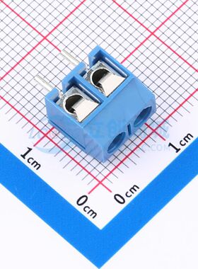 WJ301V-5.0-2P螺钉式接线端子5mm 1x2P直插蓝色