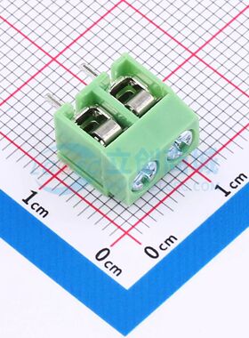 XY126V-5.0-2P螺钉式接线端子5mm 1x2P直插绿色