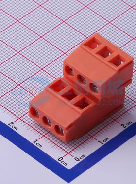 DB128B-5.0-2*3P-OG-S螺钉式接线端子5mm 2x3P直插橙色