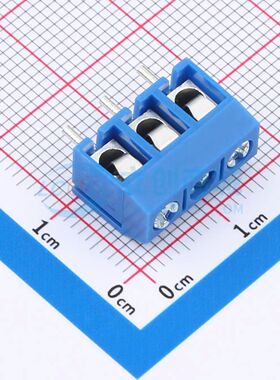 DGL500-3P01V-GD461螺钉式接线端子5mm 1x3P直插蓝色