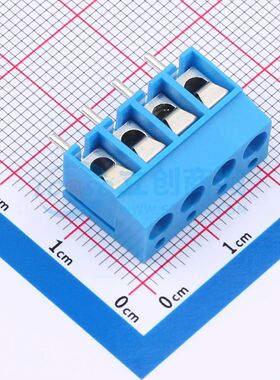 DB300V-5.0-4P-BU-S螺钉式接线端子5mm 1x4P直插蓝色