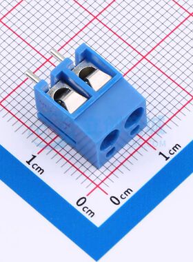 BX-DG00V-5.0-2P螺钉式接线端子5mm 1x2P直插蓝色
