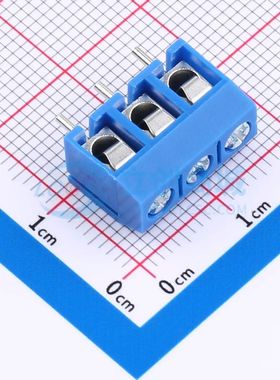 BX-DG01V-5.0-3P4螺钉式接线端子5mm 1x3P直插蓝色