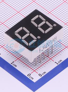 2位0.4英寸红色数码管 共阴极LED数码管FJ4201AH可开票