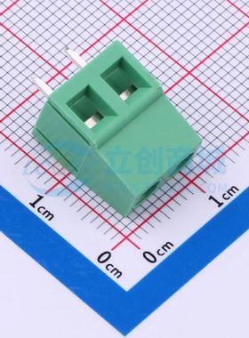 MX128-5.08-02P-GN01-Cu-Y-A螺钉式接线端子5.08mm 1x2P直插绿色