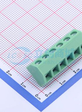 KF127S-5.0-6P螺钉式接线端子5mm 1x6P直插绿色