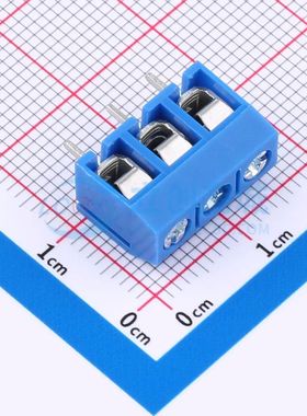 DGL500-3P01V-GD561螺钉式接线端子5mm 1x3P直插蓝色