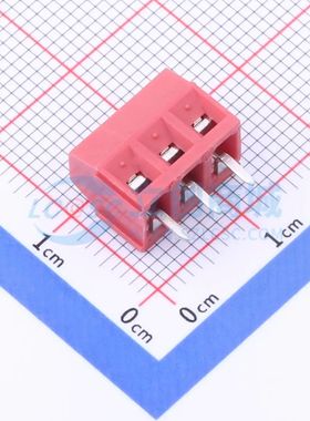 DB125-3.81-3P-RD-S螺钉式接线端子3.81mm 1x3P直插红色