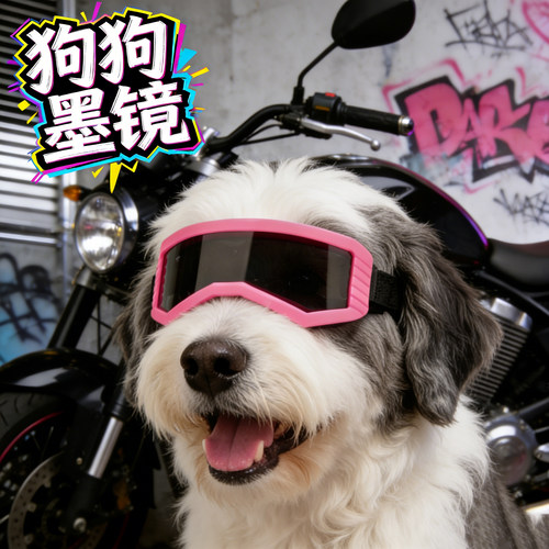 古牧专用狗狗墨镜小狗眼镜防风镜紫外线太阳镜配饰头饰宠物大型犬