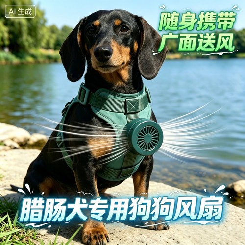 腊肠犬专用狗狗风扇宠物电风扇狗用夏天降温神器夏季空调扇小风扇