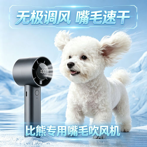 比熊专用狗狗吹嘴毛吹风机小狗面部嘴毛吹毛机宠物狗迷你脸部神器