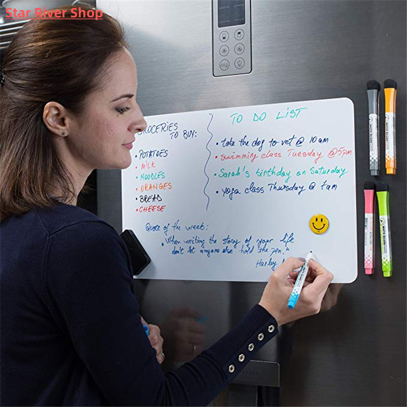 A5 Magnetic Whiteboard Fridge Magnets Dry Wipe White Board M