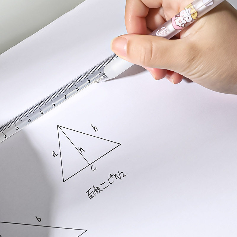1PC TRANSPARENT TRIANGLE RULER STATIONERY SCHOOL SUPP