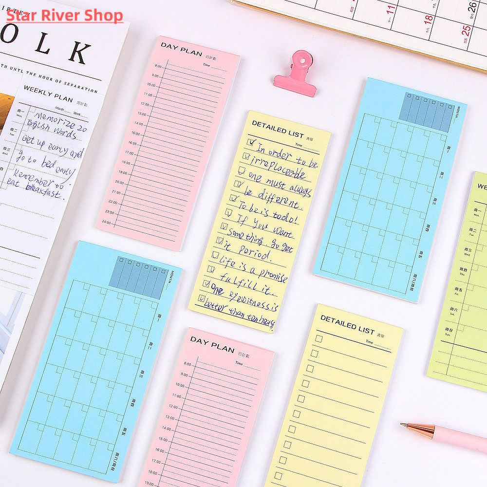 1PCS 일일 주간 월간 플래너 체크리스트 휴대용 소형 보