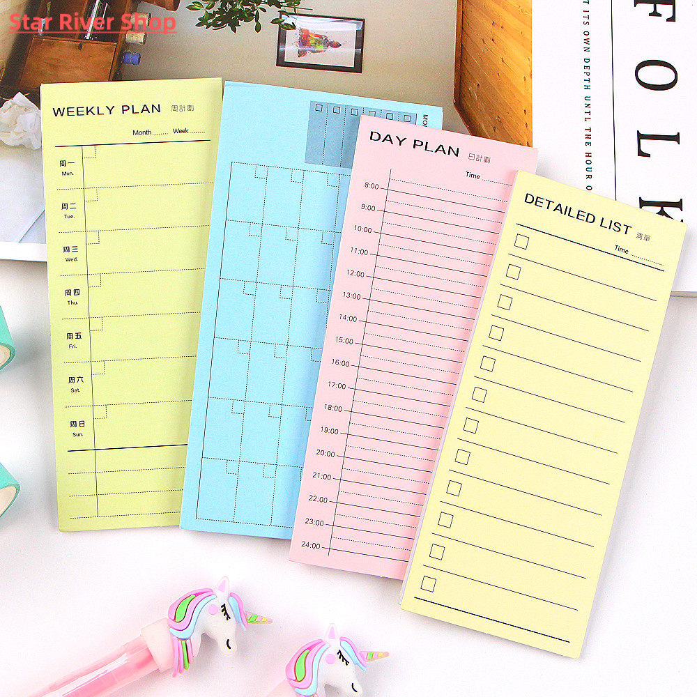 1PCS 일일 주간 월간 플래너 체크리스트 휴대용 소형 보