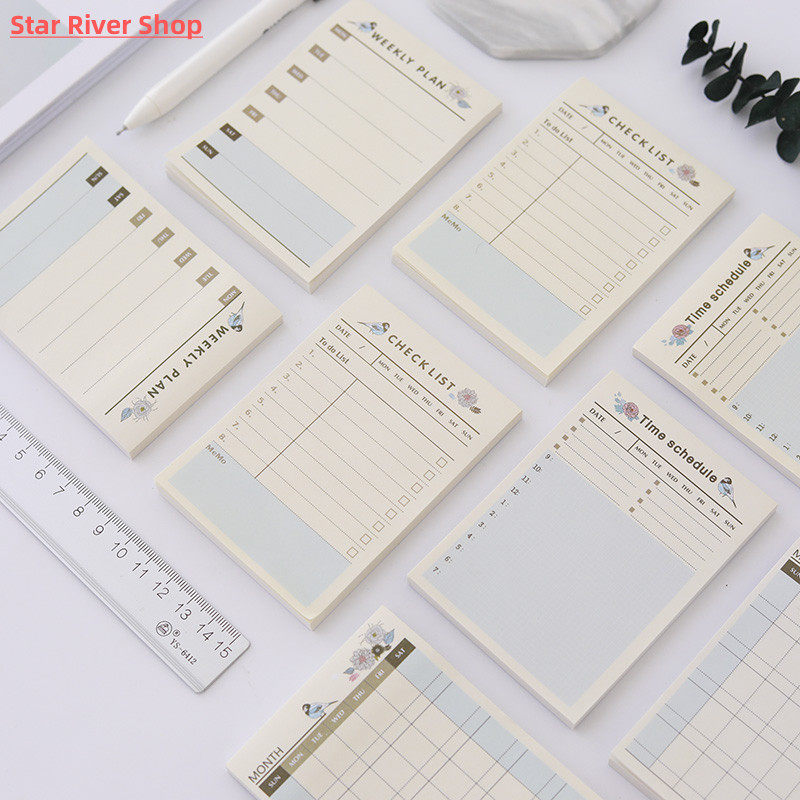 60매|패드 창의적인 일기 주간 계획 메모 패드 할 일 목록