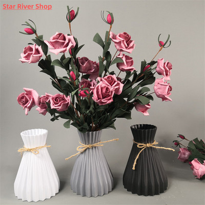 Modern Plastic Vases European Anti-Ceramic Flower Vase Weddi