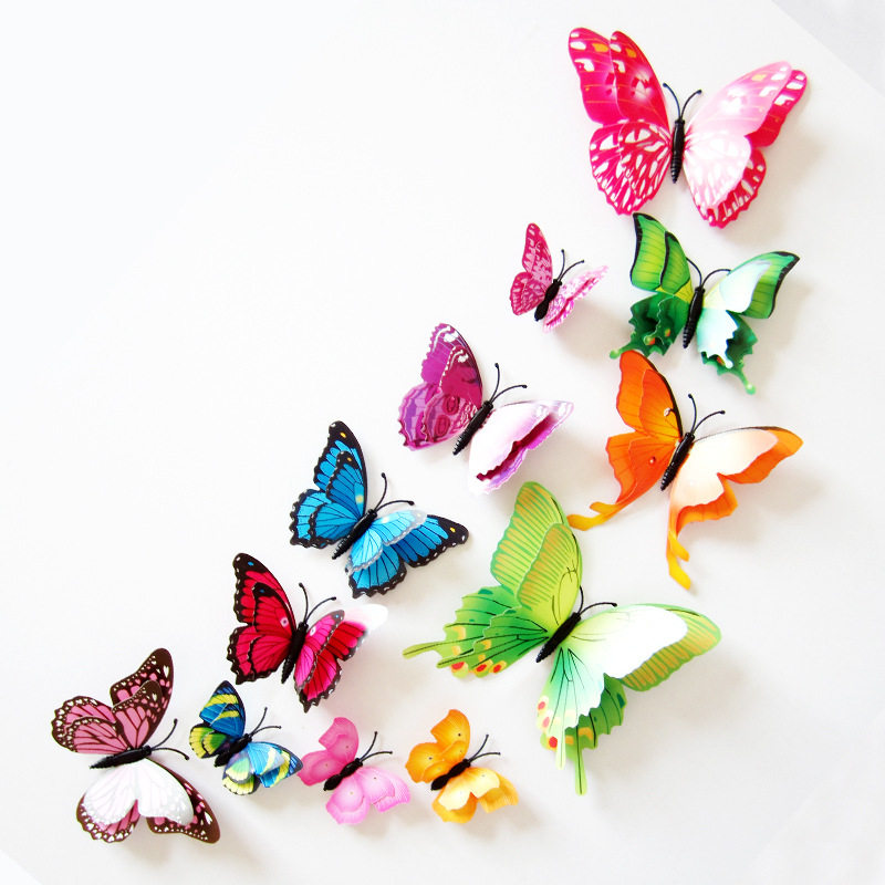 3D double-deck three-dimensional butterfly Wall stickers originality simulation butterfly a living room Refrigerator sticker bedroom TV wall Marriage room ornamentin the Home accessories , Stickers , Wall Stickers  category - from Buy2taobao.com to provide professional Taobao agent buy service