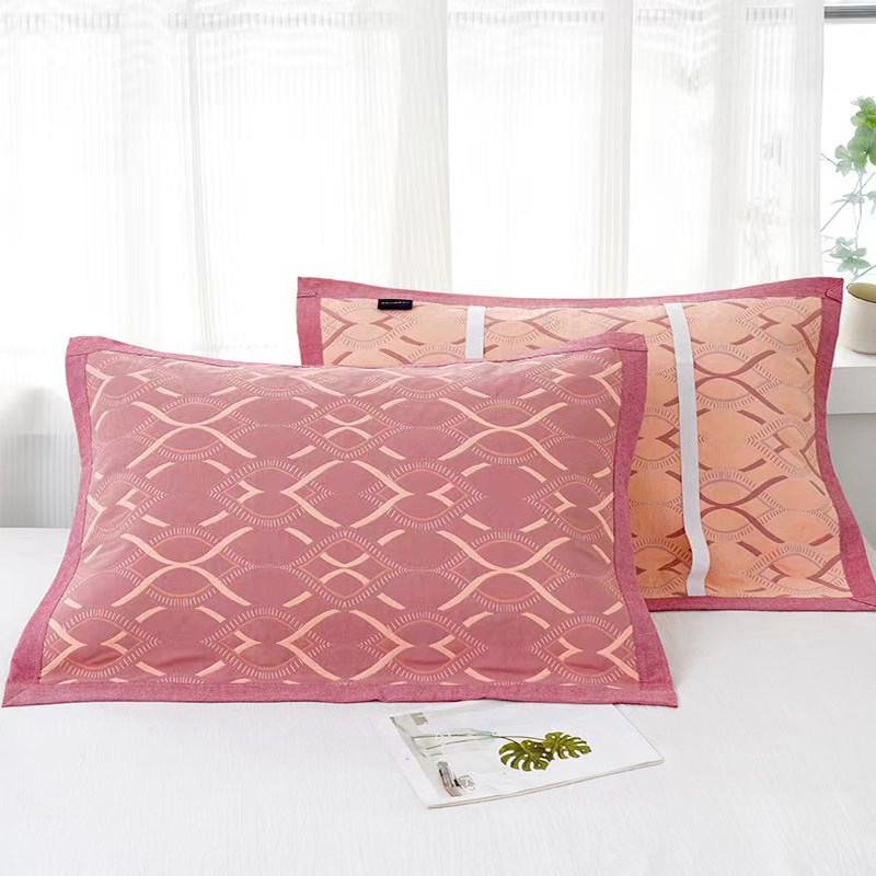 新款纯棉宽边细纱布枕巾55*80一对装四季通用成人枕芯盖巾绑带款