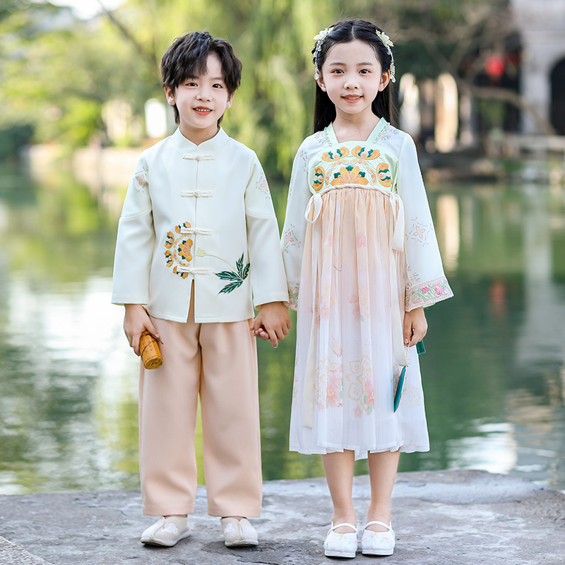 儿童汉服中秋古典舞演出服