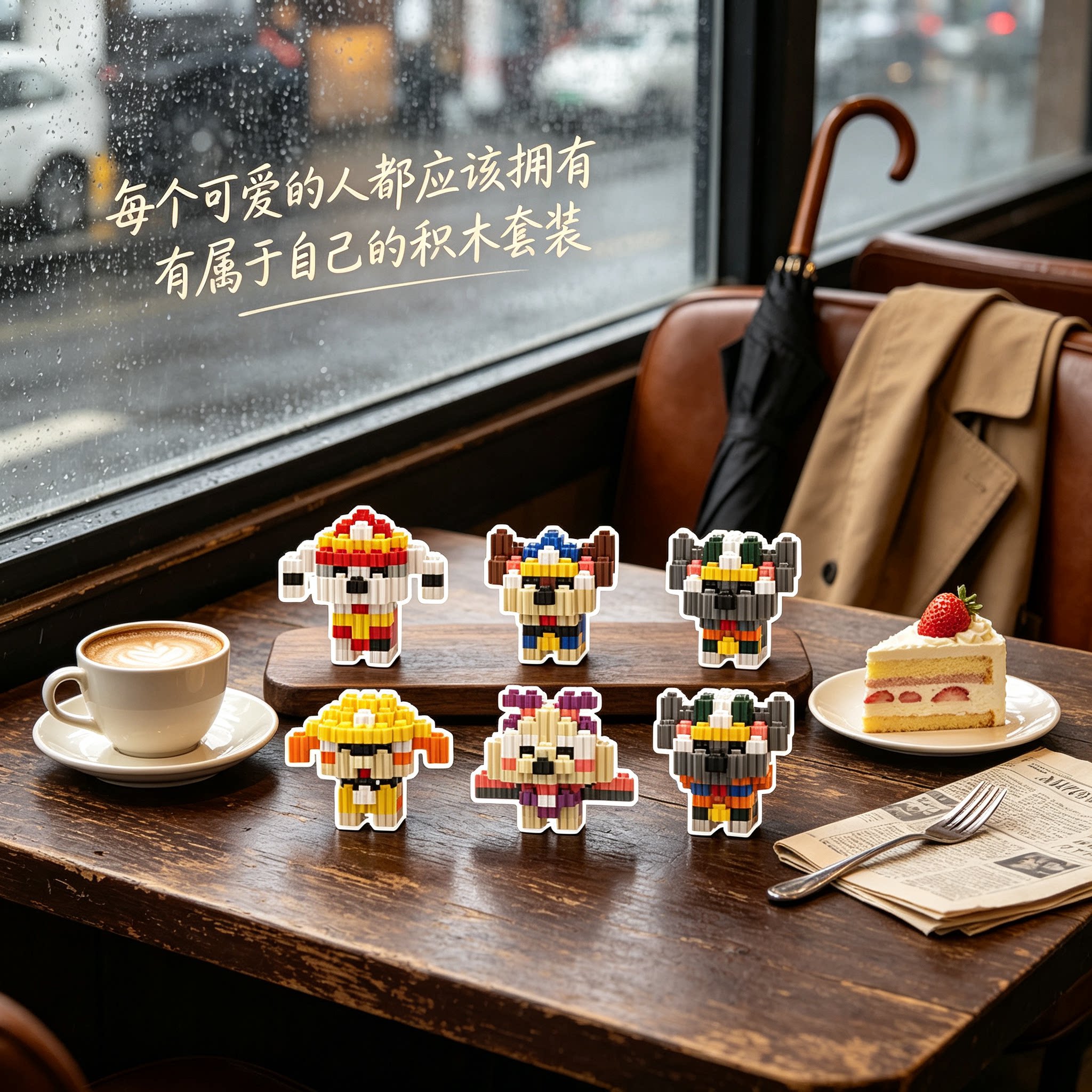 汪汪队小狗拼装积木玩具DIY手工拼插积木摆件益智玩具礼物