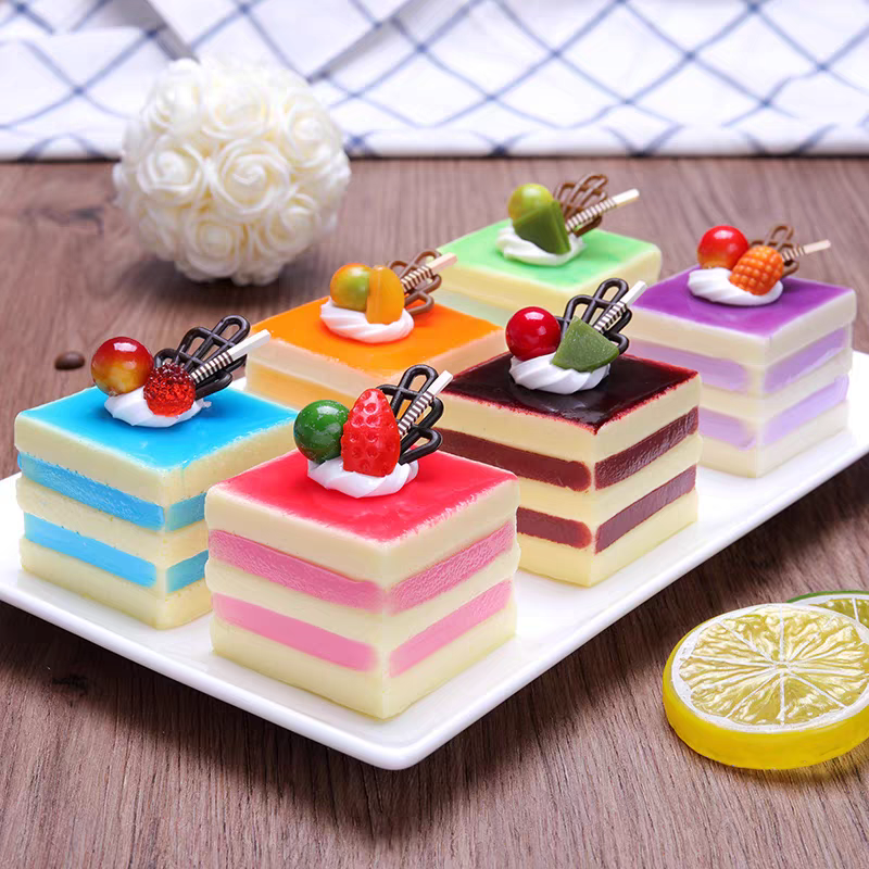 仿真方形三层奶油果酱水果蛋糕食物甜品糕点点心模型家居饰品摆设,家居饰品,仿真水果,淘宝优惠券,粉丝福利购,淘宝优惠卷