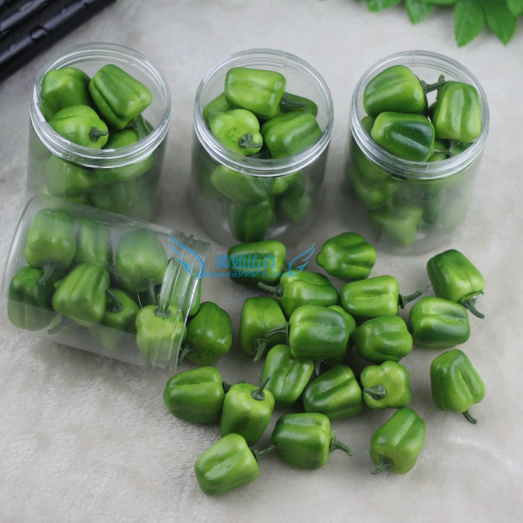 仿真迷你水果蔬菜小青灯笼椒辣椒 假青灯笼椒模型 店铺装饰道具