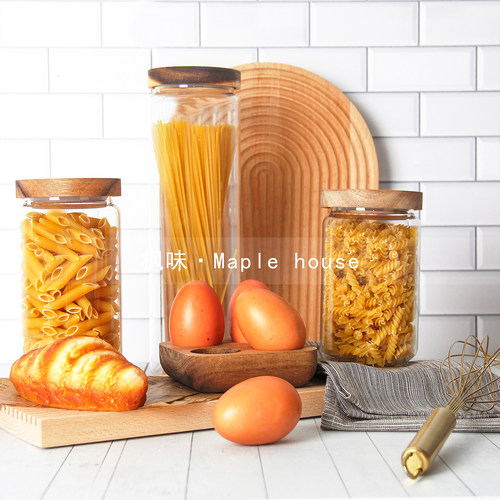 样板间橱窗柜餐台面装饰密封罐