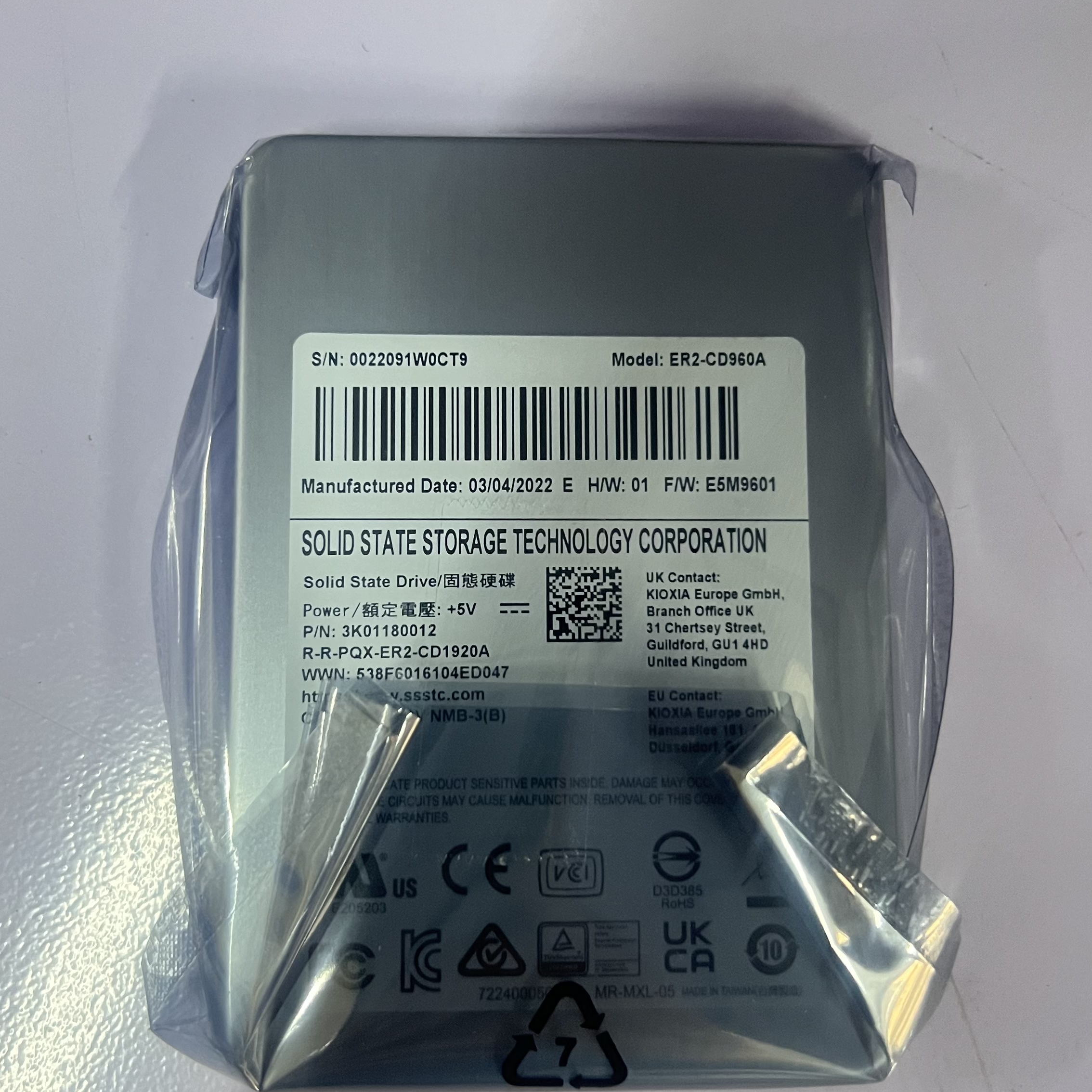 建兴 960g sata 2.5寸固态硬盘 全新单订