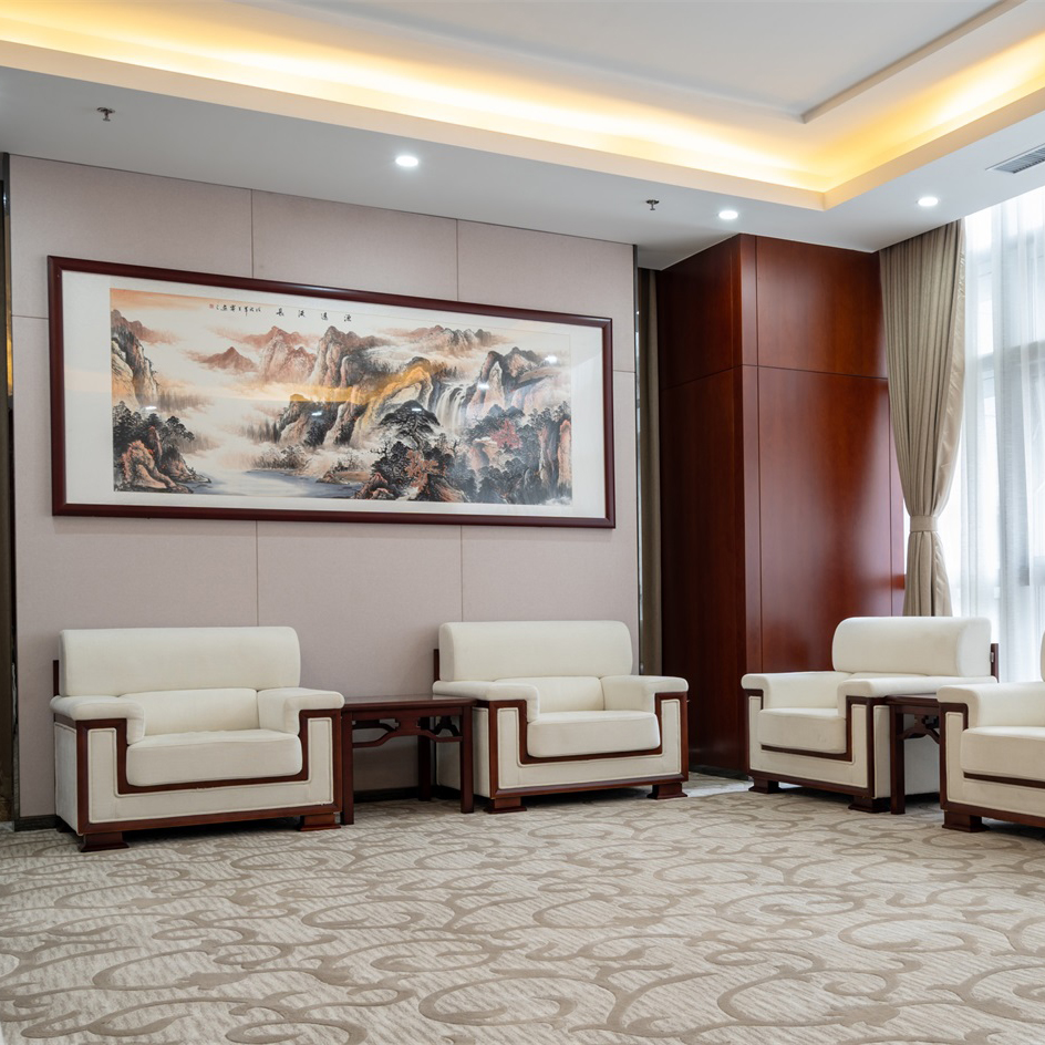 实木贵宾接待沙发政务商务经典会客室国企央企会客区领导洽谈沙发