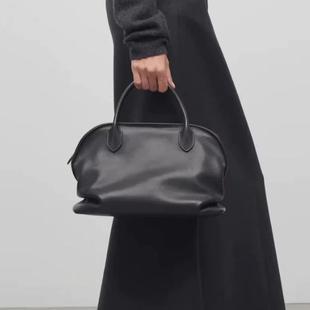 row款 Agnes保龄球包褶皱托特贝壳枕头包复古真皮手提通勤包马鞍包