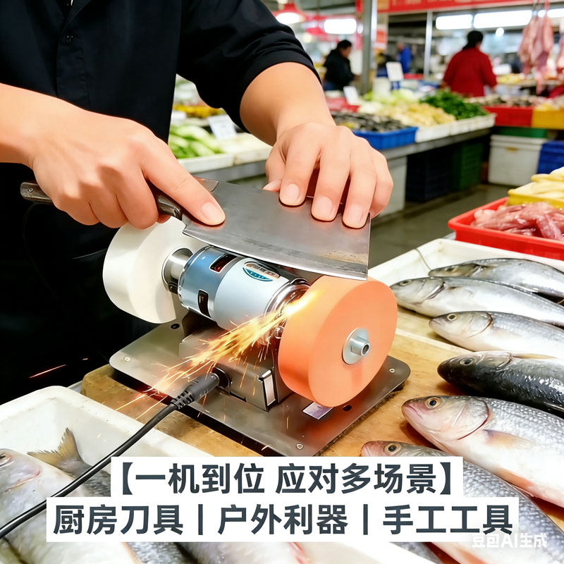 电动磨刀机粗细双砂轮7档调速金属机身可固定磨菜刀剪斧头多功能,厨房/烹饪用具,磨刀器/磨刀石/磨刀架,淘宝优惠券,粉丝福利购,淘宝优惠卷