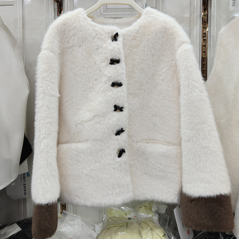 皮草羊羔毛外套女雄小个子水貂绒