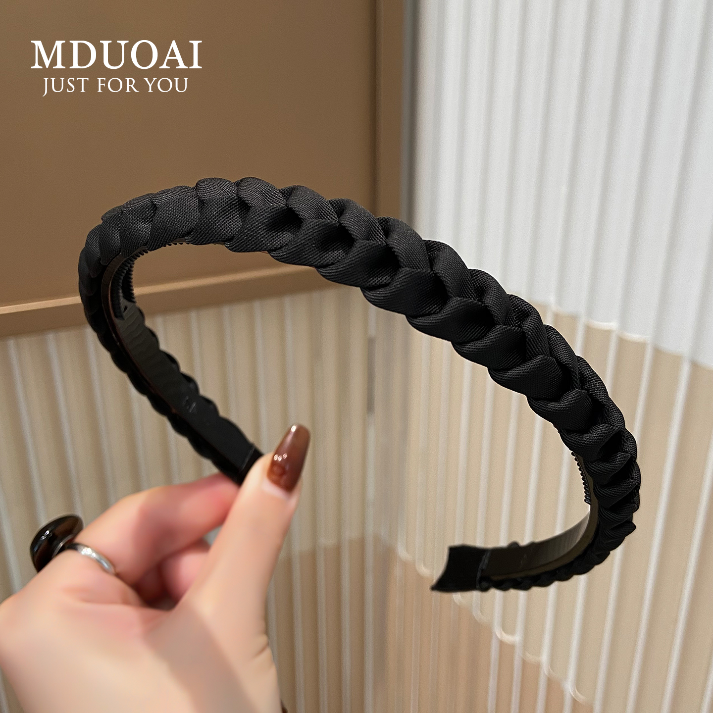 简约洋气麻花防滑带齿洗脸发箍女