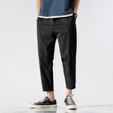 K805-P35夏季新款九分裤男士大码休闲裤修身小脚裤透气时尚裤子，男装休闲裤，电商B280-1（原A049）