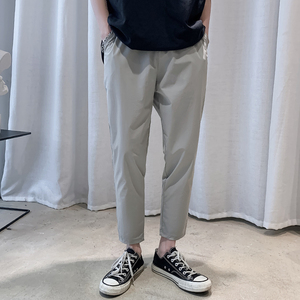 K805-P35夏季冰丝九分裤男士休闲裤大码小脚哈伦裤时尚新款裤子男，男装休闲裤，电商B280-1（原A049）