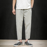 K805-P35夏季新款九分裤男士大码休闲裤修身小脚裤透气时尚裤子，男装休闲裤，电商B280-1（原A049）