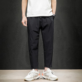 K805-P35夏季新款九分裤男士大码休闲裤修身小脚裤透气时尚裤子，男装休闲裤，电商B280-1（原A049）