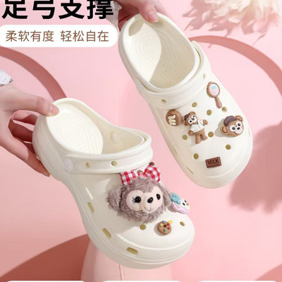 增高6cm女生外穿卡通洞洞鞋EVA女