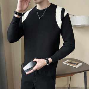 2025秋冬圆领套头毛衣男士休闲长袖针织衫M9913-P88图片