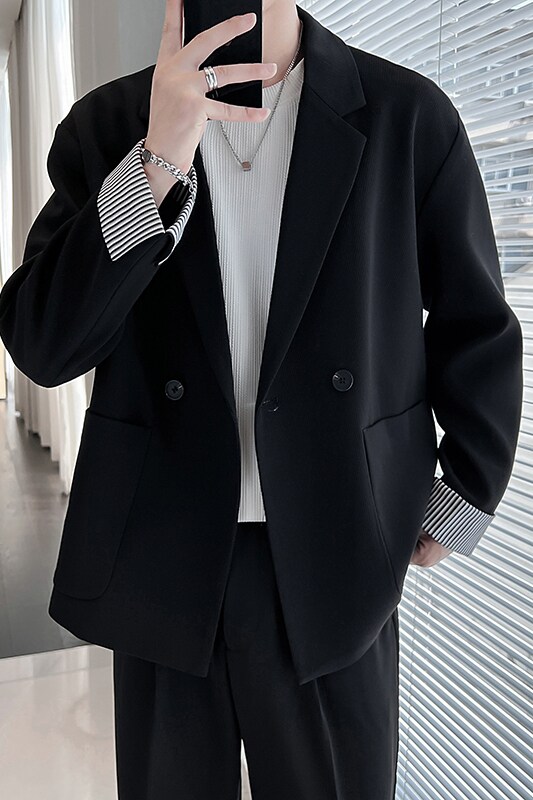 2025秋季男士帅气休闲宽松西装外套W6060-P95,男装西服套装,电商B307