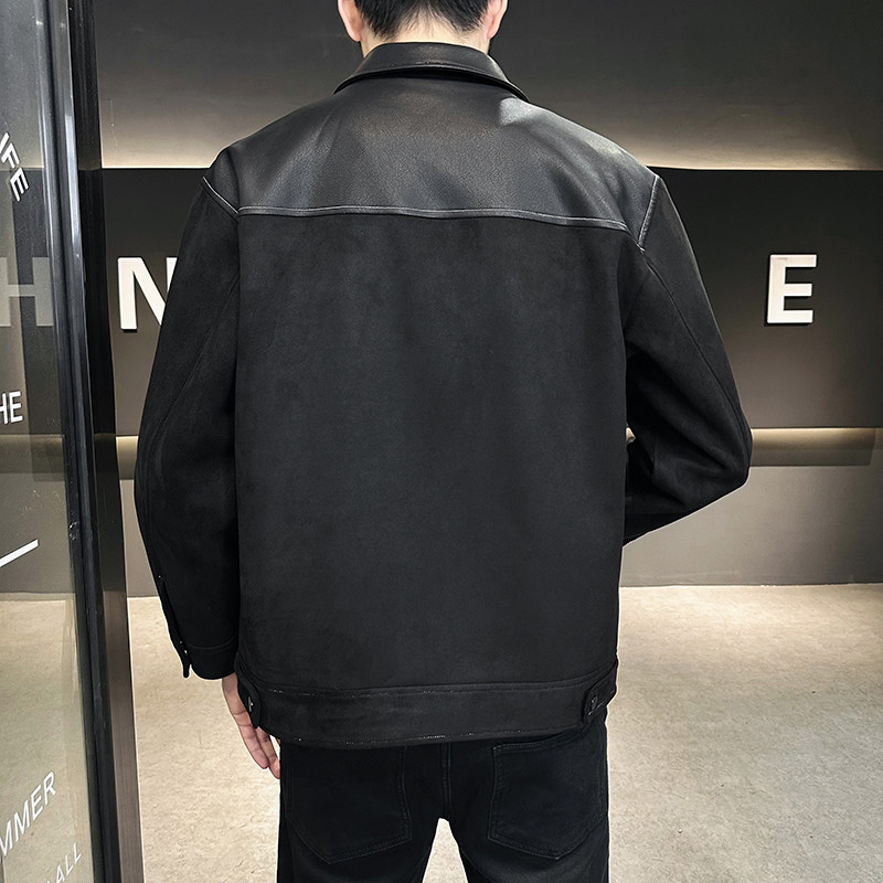 2025春秋季直播男士帅气麂皮绒夹克外套2W6068-P105,男装夹克,电商B307