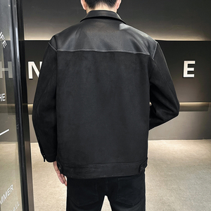 2025春秋季直播男士帅气麂皮绒夹克外套2W6068-P105图片